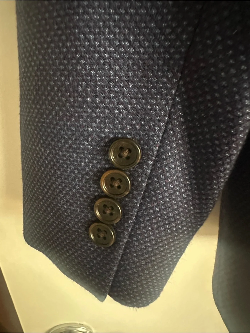 Bonobos Jetsetter Navy Blue Stretch Wool Blazer Sport Coat Athletic Fit Size 40R